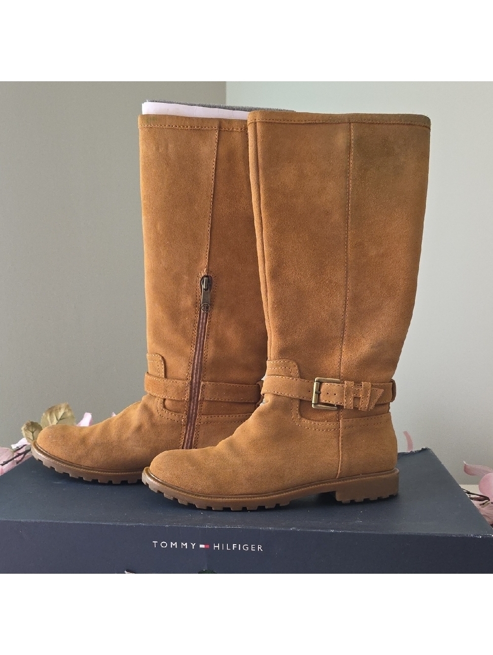 Tommy Hilfiger Camel Knee-High Boots